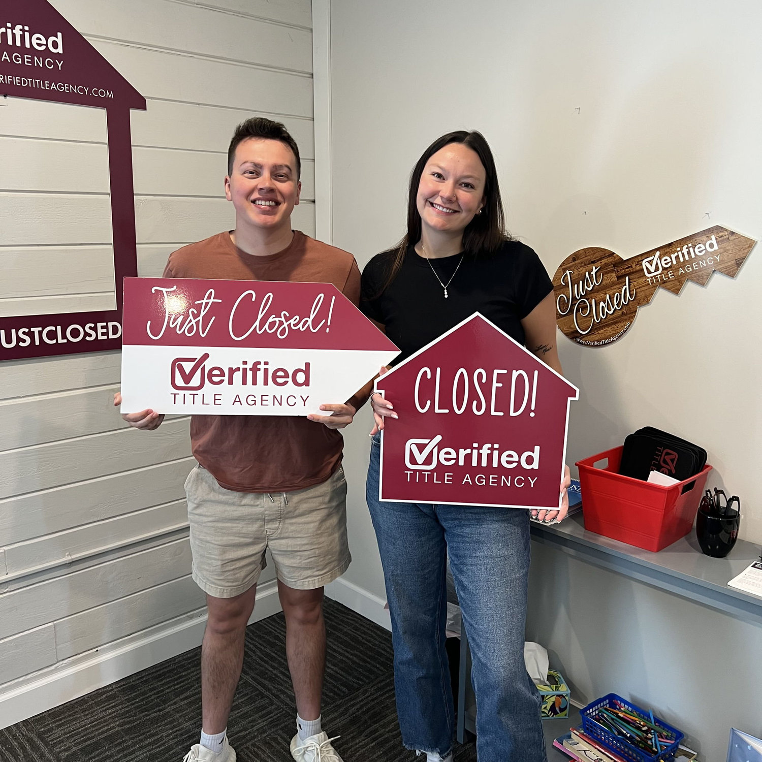 The day we closed on our first home!