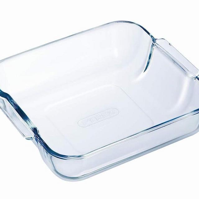 Pyrex Borosilicate Glass Square Roaster, 25 x 21cm, Multicolour, 25 x 21 cm