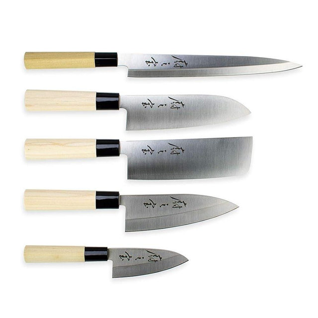 Mercer Culinary Mercer Collection | 5-Piece Asian Knife Set, One Size, Stainless