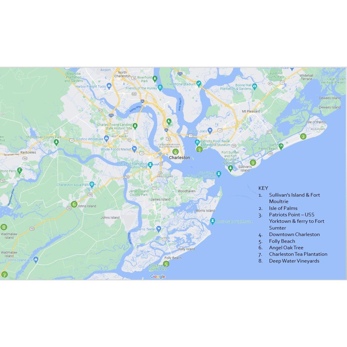 An overview of the Charleston Area with a few key places you may hear about or want to visit!