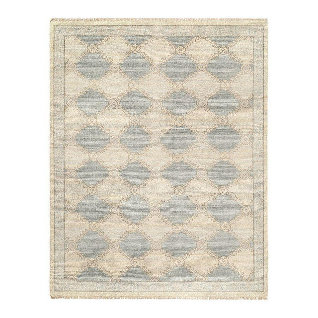 Montclair Hand-Knotted Rug, Chambray/Natural, 8' x 10'