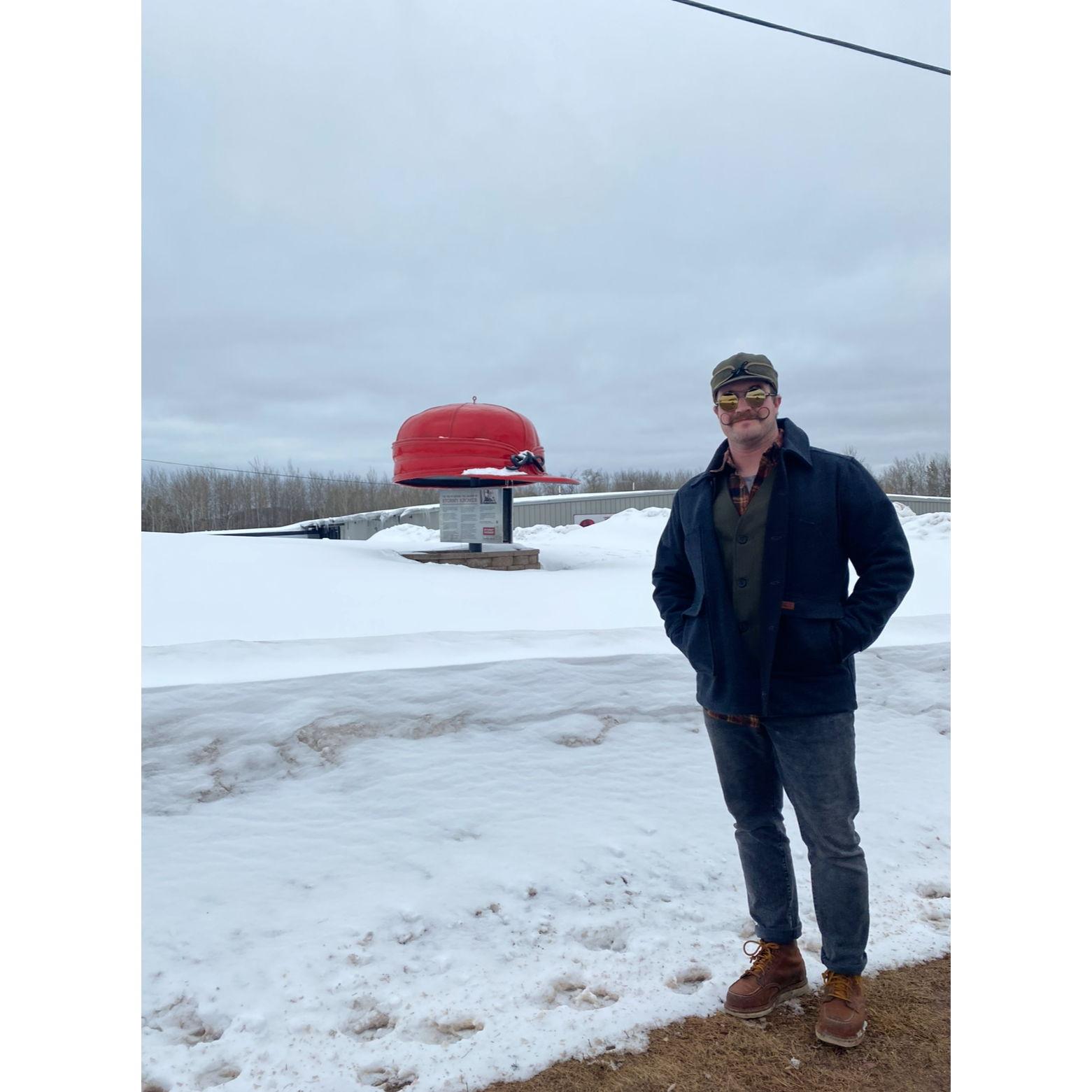 Our trip to Ironwood Michgan in the dead of winter. We stopped by the Stormy Kromer store/factory and got John suited up like the true midwesterner he is