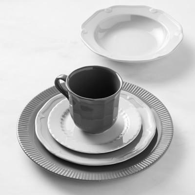 Pillivuyt Eclectique Porcelain Dinnerware Sets, Grey