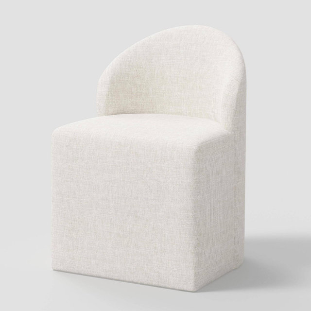 Ella Tub Upholstered Dining Chair Performance Textured Weave Flax - Threshold™