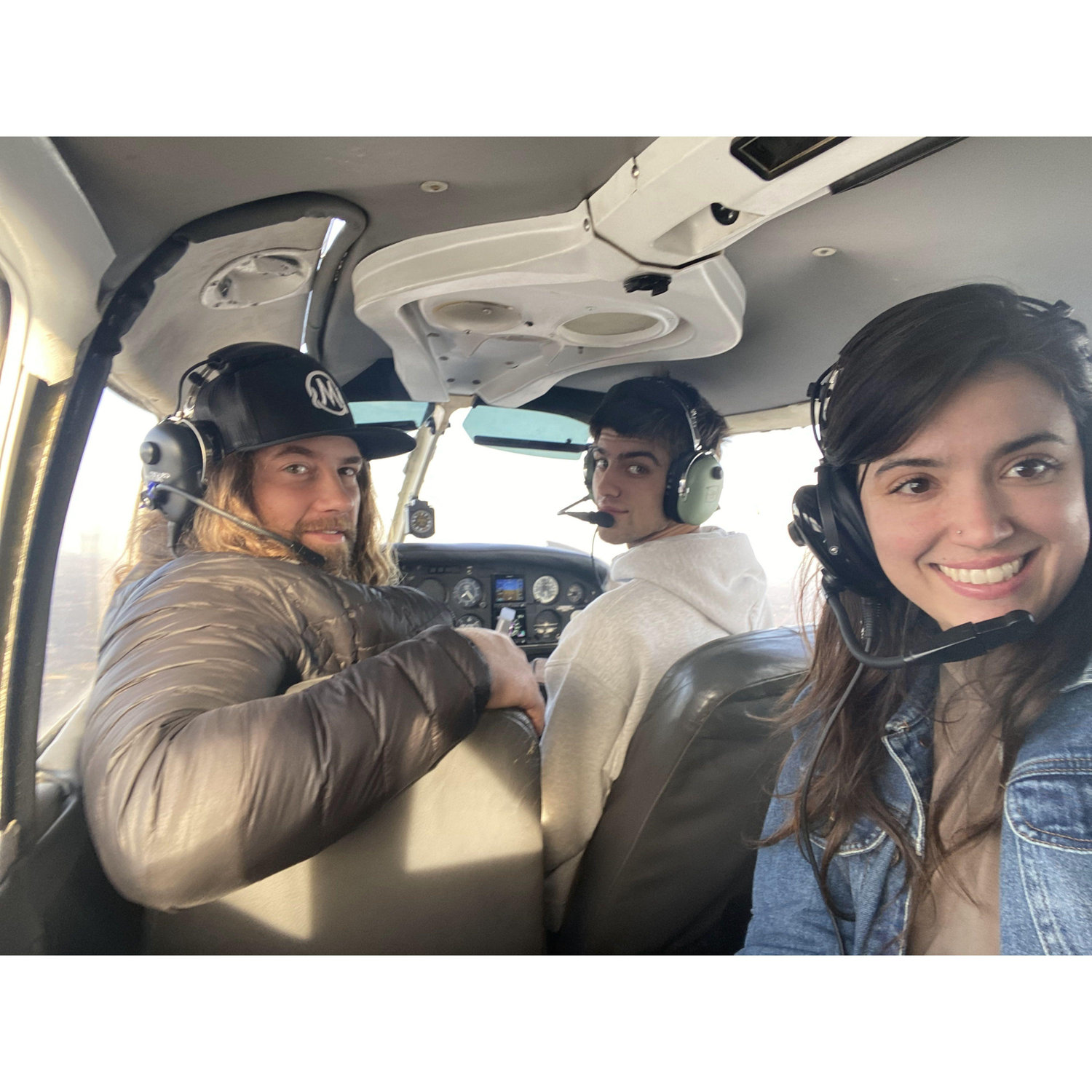 Getting flown over downtown Nashville by Michael, Amanda's brother