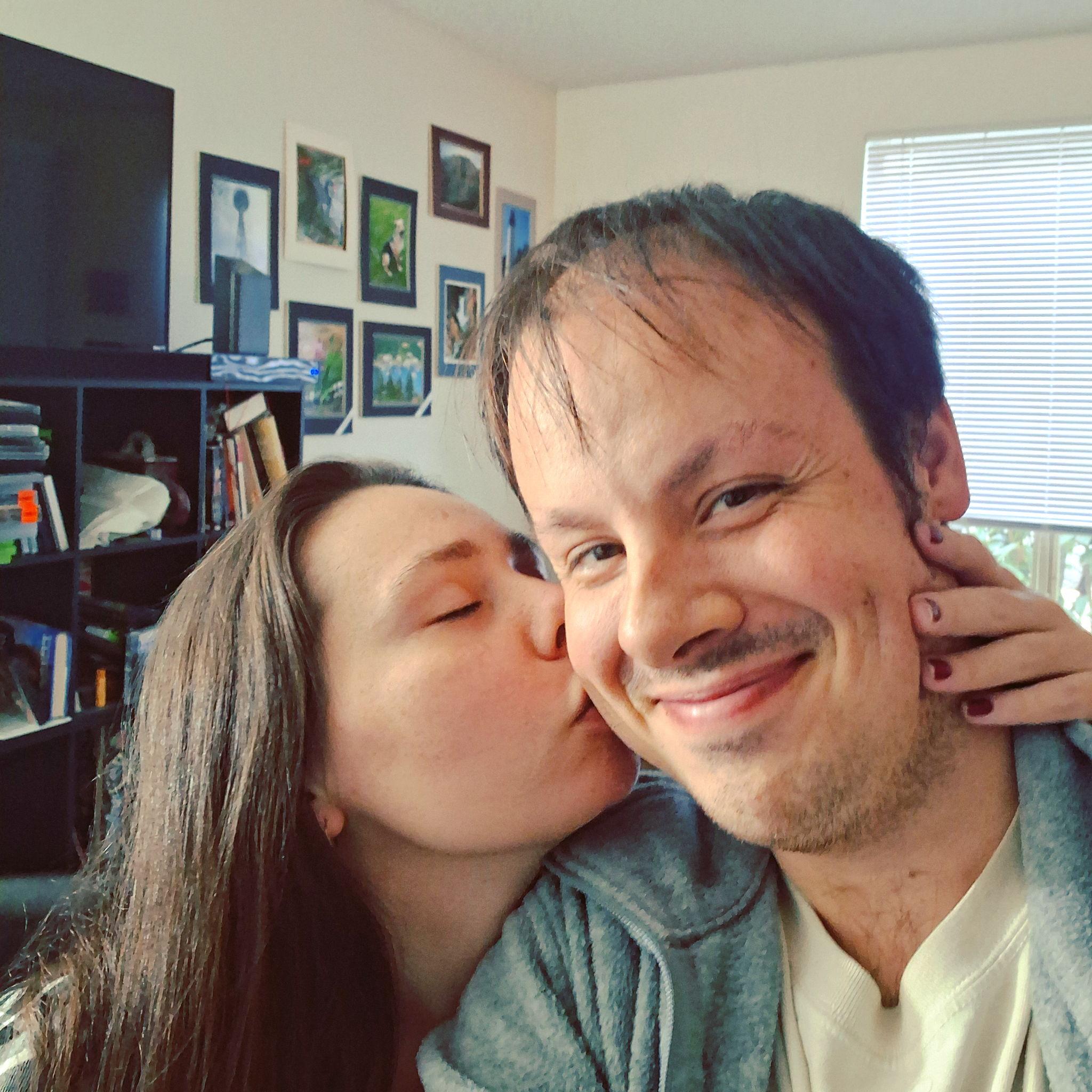 Quality time together at Nathan's apartment.