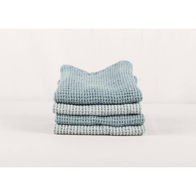 4pk Cotton Waffle Dishcloths Light Blue - Threshold™
