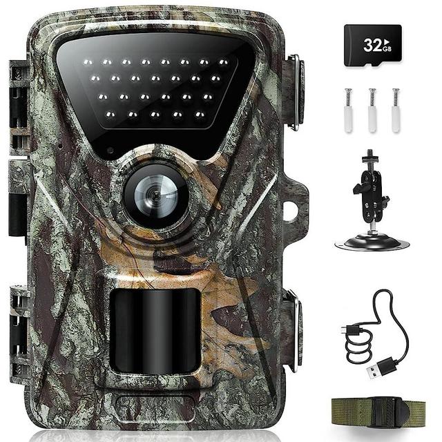 Trail Camera Hunting Camera Game - 1520P 28MP Trail Camera with Night Vision Motion Activated Waterproof IP66 Trail Cam 0.2s Trigger Time with 850nm Deer Game Cameras and 2” LCD Wildlife Camera