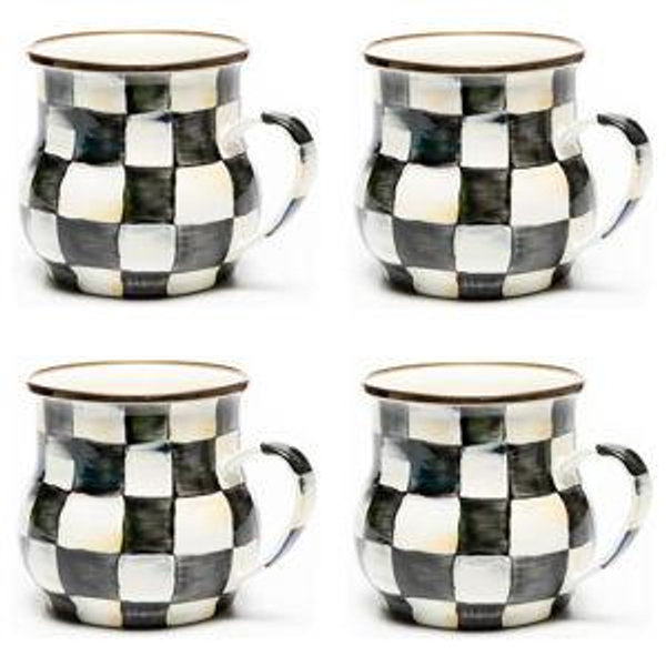 Courtly Check Mugs, Set of 4