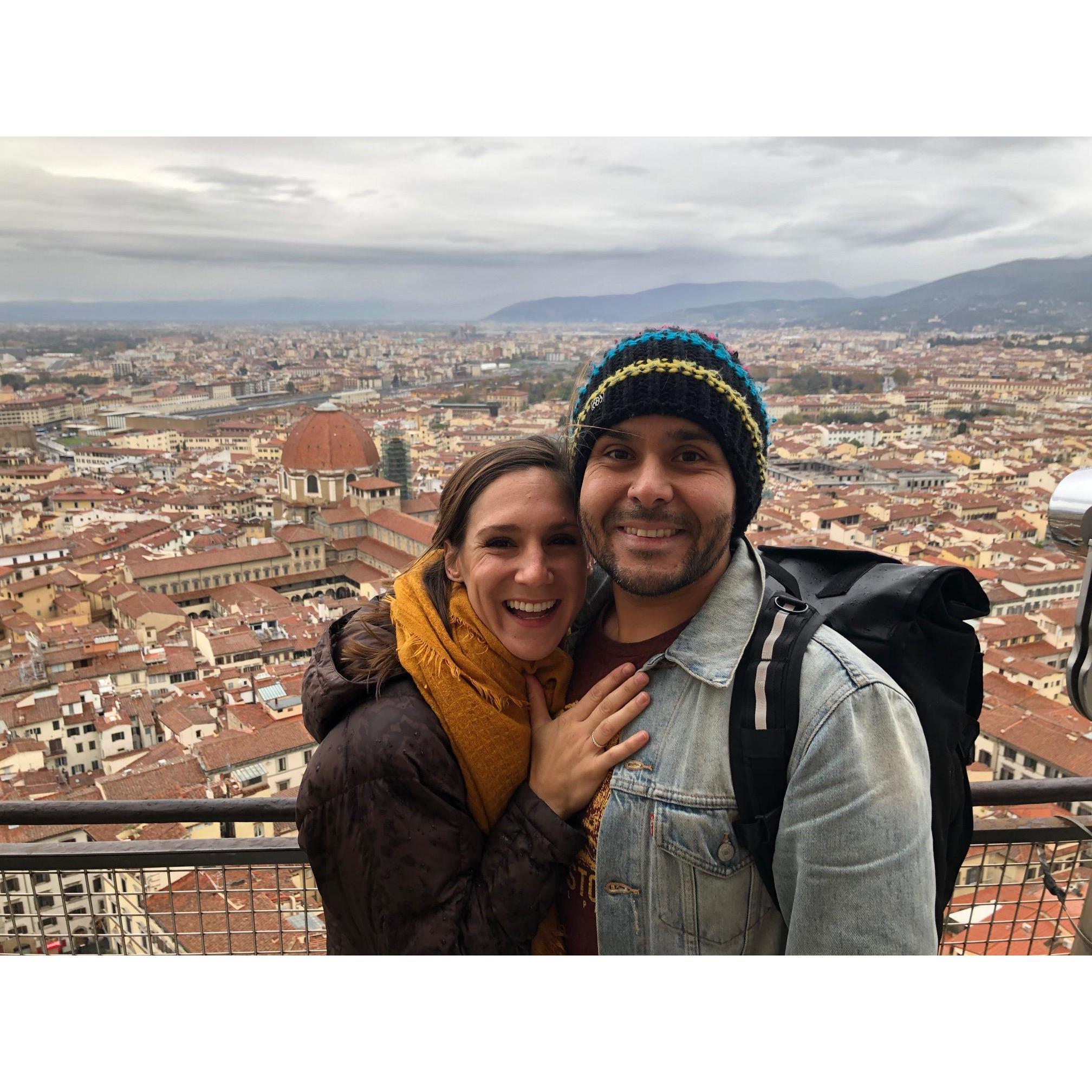 Atop the Duomo in Florence.