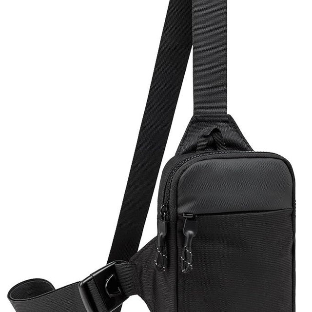 higouta Mini Sling Bag for Men Women, Waterproof Utility Crossbody Backpack Chest Bag for Hiking Travel Sports Running