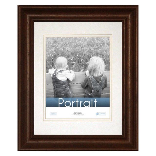 Timeless Frames Lauren Portrait Walnut 8x10 Matted to 5x7 Eco-Friendly Photo Frame Made in The USA