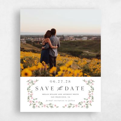 Light Pink Wedding Save the Date - Lenora Photo