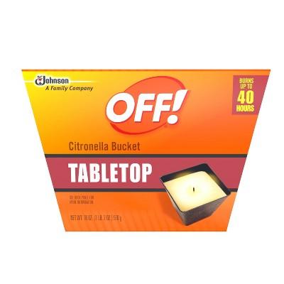 OFF! Triple Wick Citronella Tabletop Bucket Candle 18oz