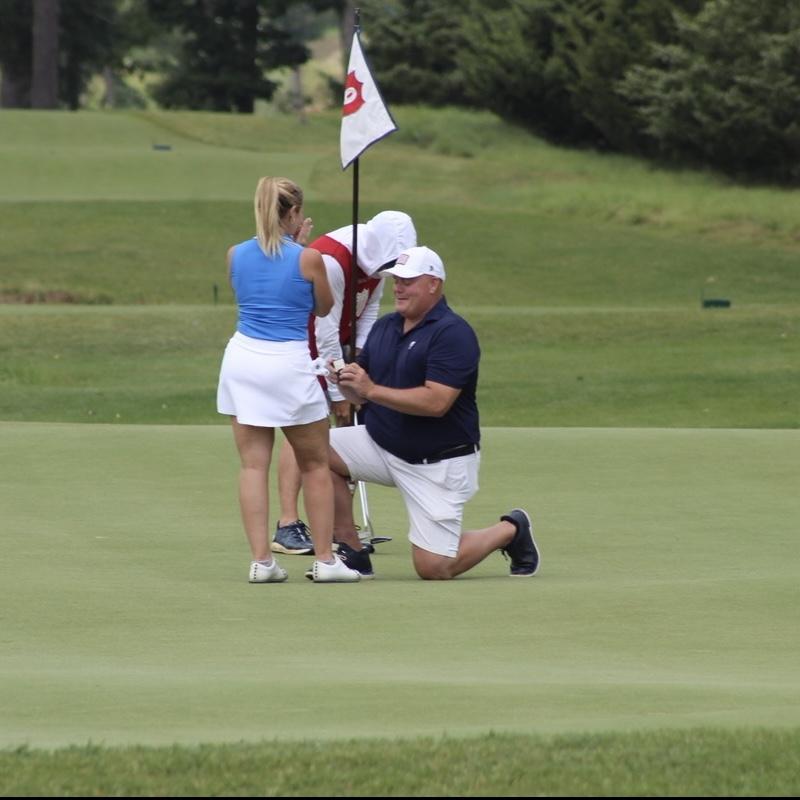 Jim proposed to Marie at Union League National on Meade 9 (06.28.25).