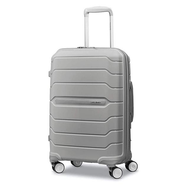 Samsonite Freeform Hardside Expandable with Double Spinner Wheels, Light Grey, Carry-On 21-Inch