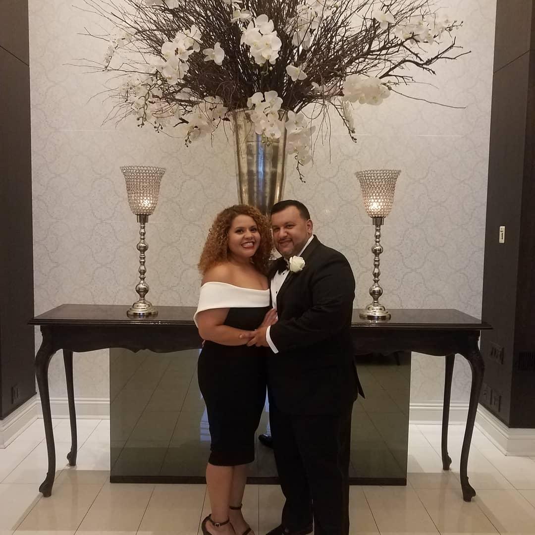 Our first wedding together