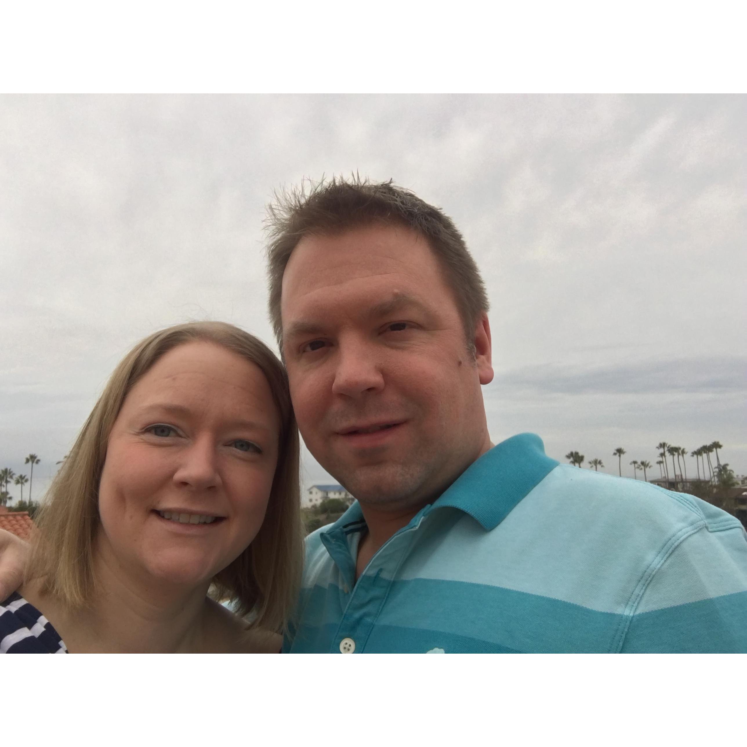 In San Clemente celebrating our friend Hilary's birthday January 2015