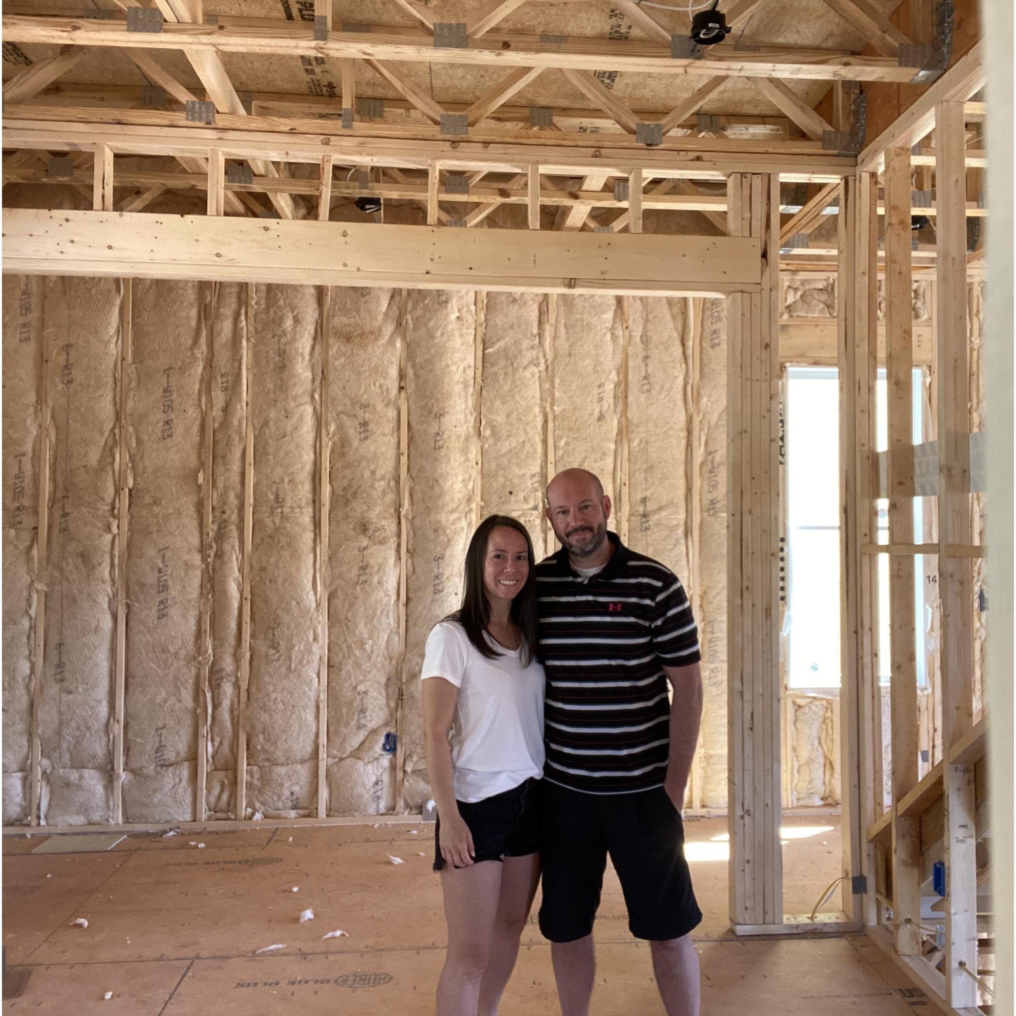 Standing in what will be our dining room of our new house