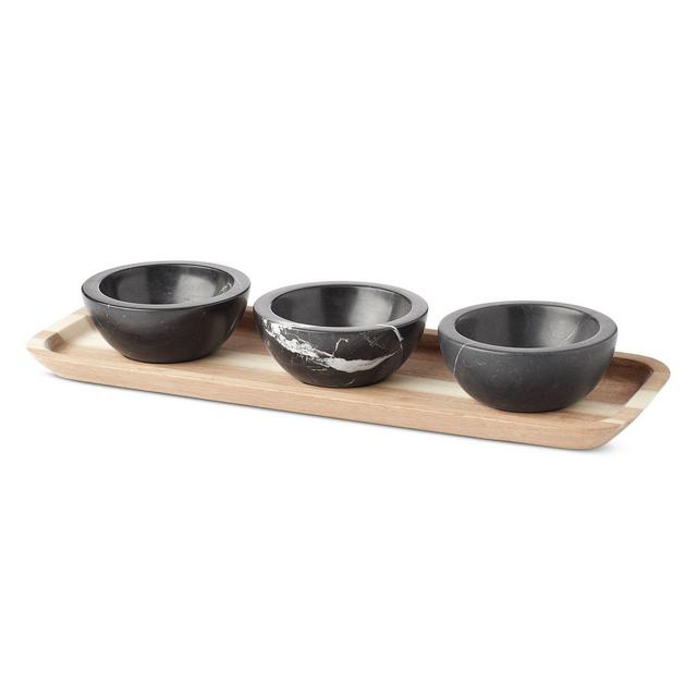 Lenox LX Collective Tray with 3 Dip Bowls