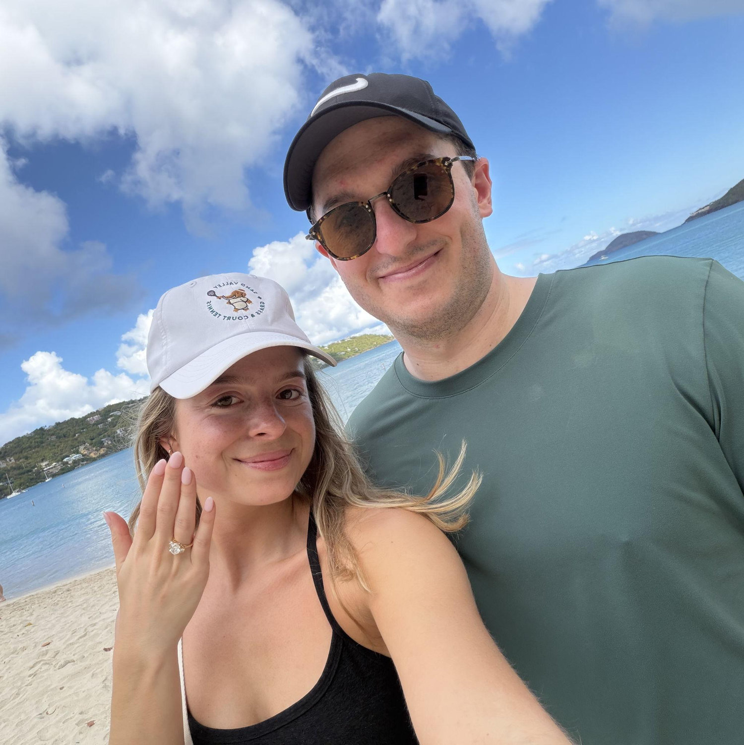 Rachel and Collin were on a high endurance hike in St Thomas when Collin asked the big question!