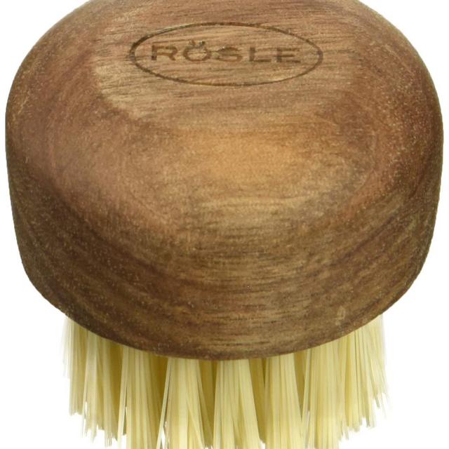Rösle Vegetable and Mushroom Cleaning Brush with Walnut Wood Handle