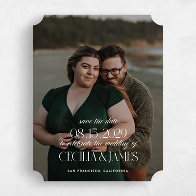 White Ticket Wedding Save the Date - Milan Photo