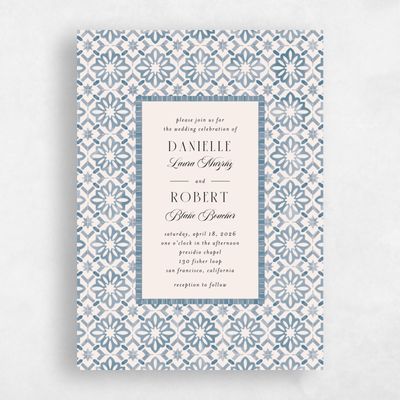 Multi-Colored Wedding Invitation - Anafi Portrait