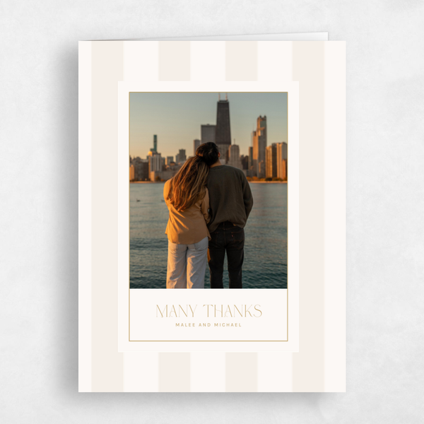 Keanu Multiphoto | Off-White | Zola Thank You Cards