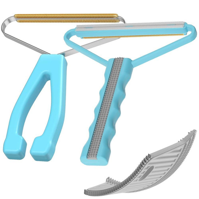 Pet Hair Remover 3-Pack,Dog Cat Hair Remover,Lint Shaver Cleaner Pro,Fur Removal Tool,Portable Carpet Scraper,Fuzz Rollers Hairball Brush for Carpets,Clothes,Car Mats,Couch,Pet Bed,Furniture