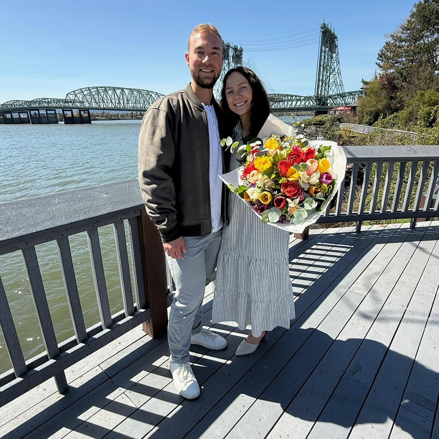 One of many bouquets from Wyatt