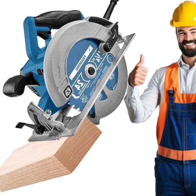 NEW!! Hercules Corded 15 Amp, 7-1/4 in. Heavy Duty Circular Saw - Powerful 5800 RPM Motor with Electric Brake for Smooth Cuts in a Variety of Tough Materials, Includes Saw Blade