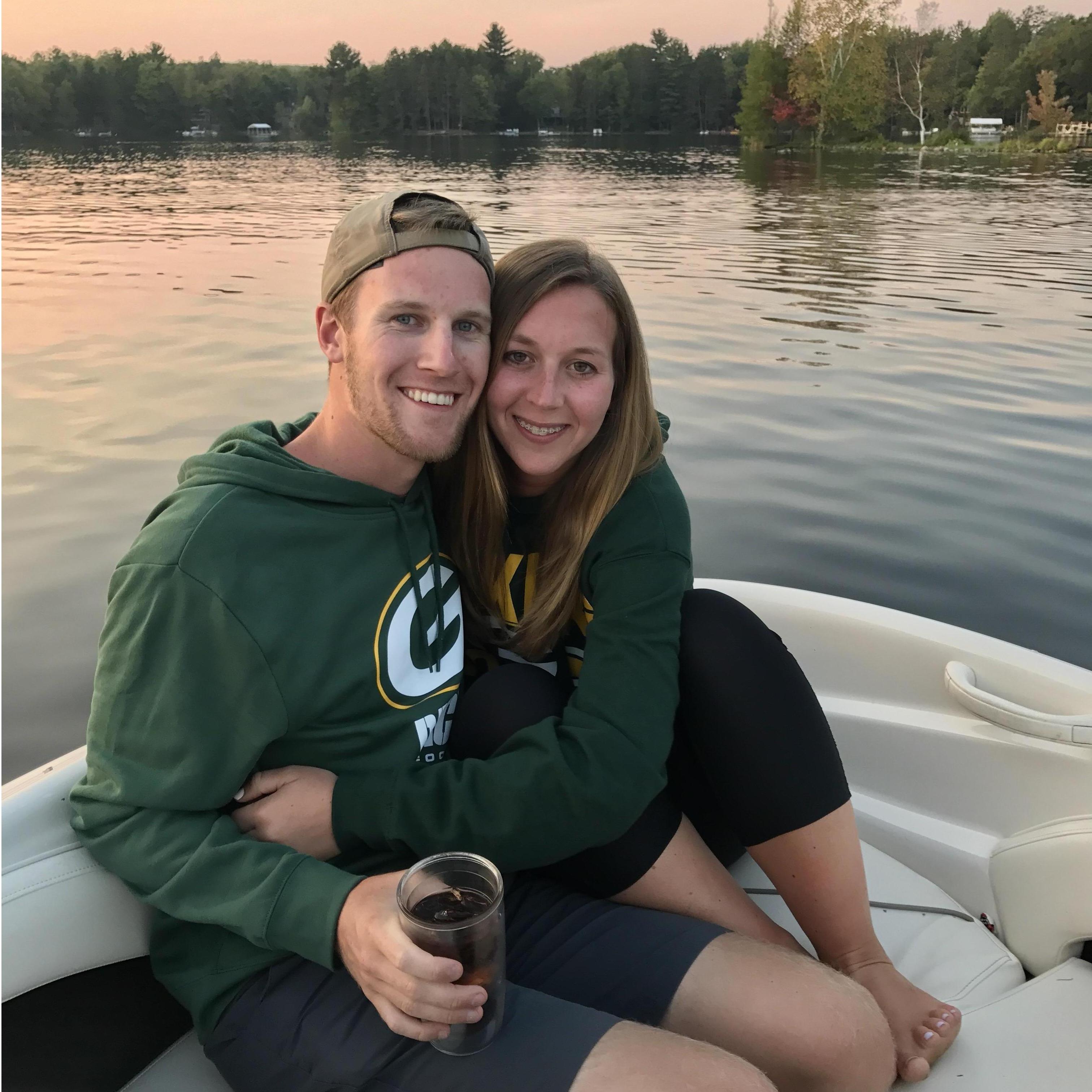 You guessed it, back at our favorite place on the lake with a drink in hand!