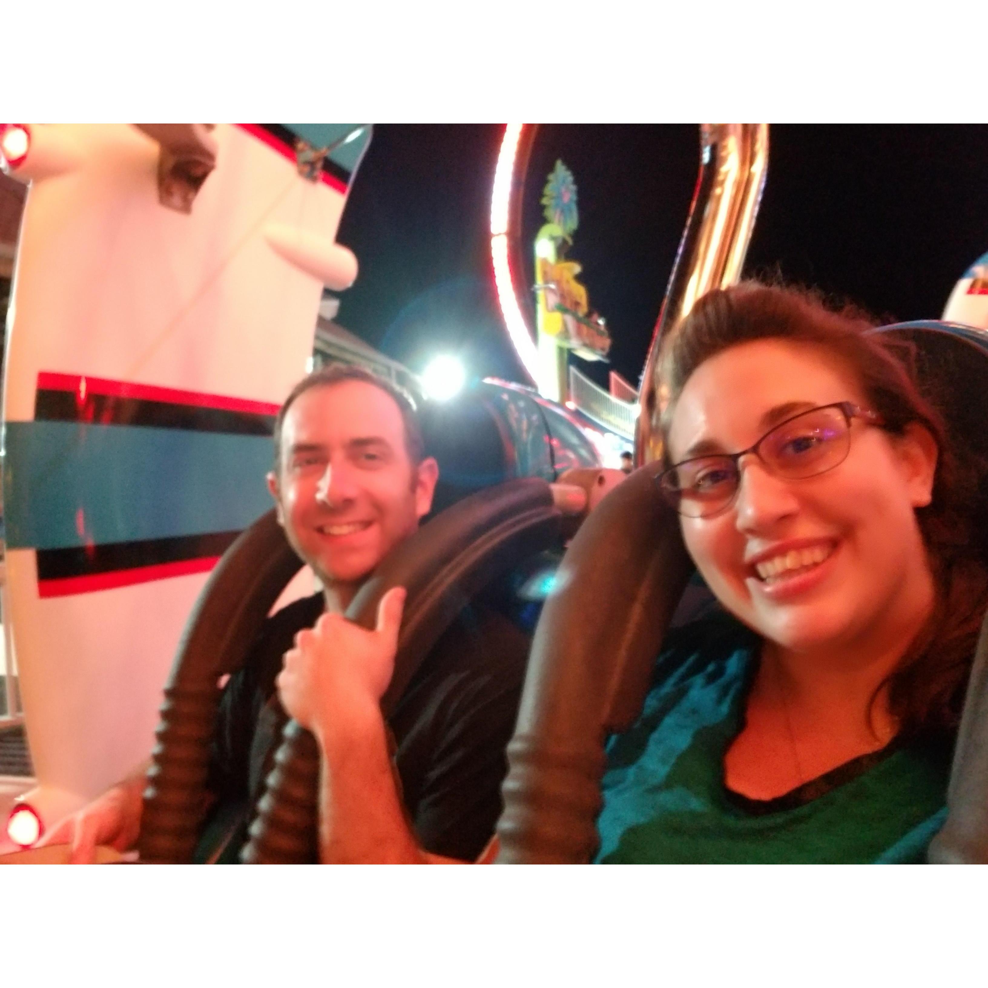 First Amusement Park Ride together.