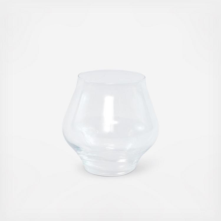 Vietri Contessa Blue Stemless Wine Glass