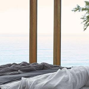 Linen Duvet Cover Set in Coal (King Sized)