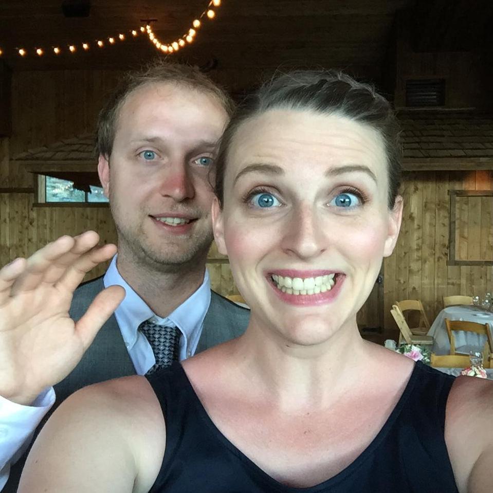 At a wedding, 2016