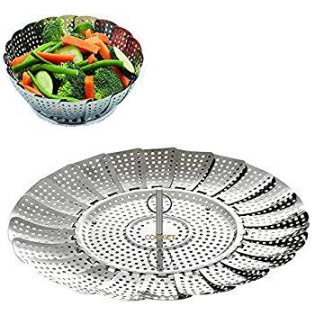Stainless Steel Collapsible Vegetable Steamer 12 Inch