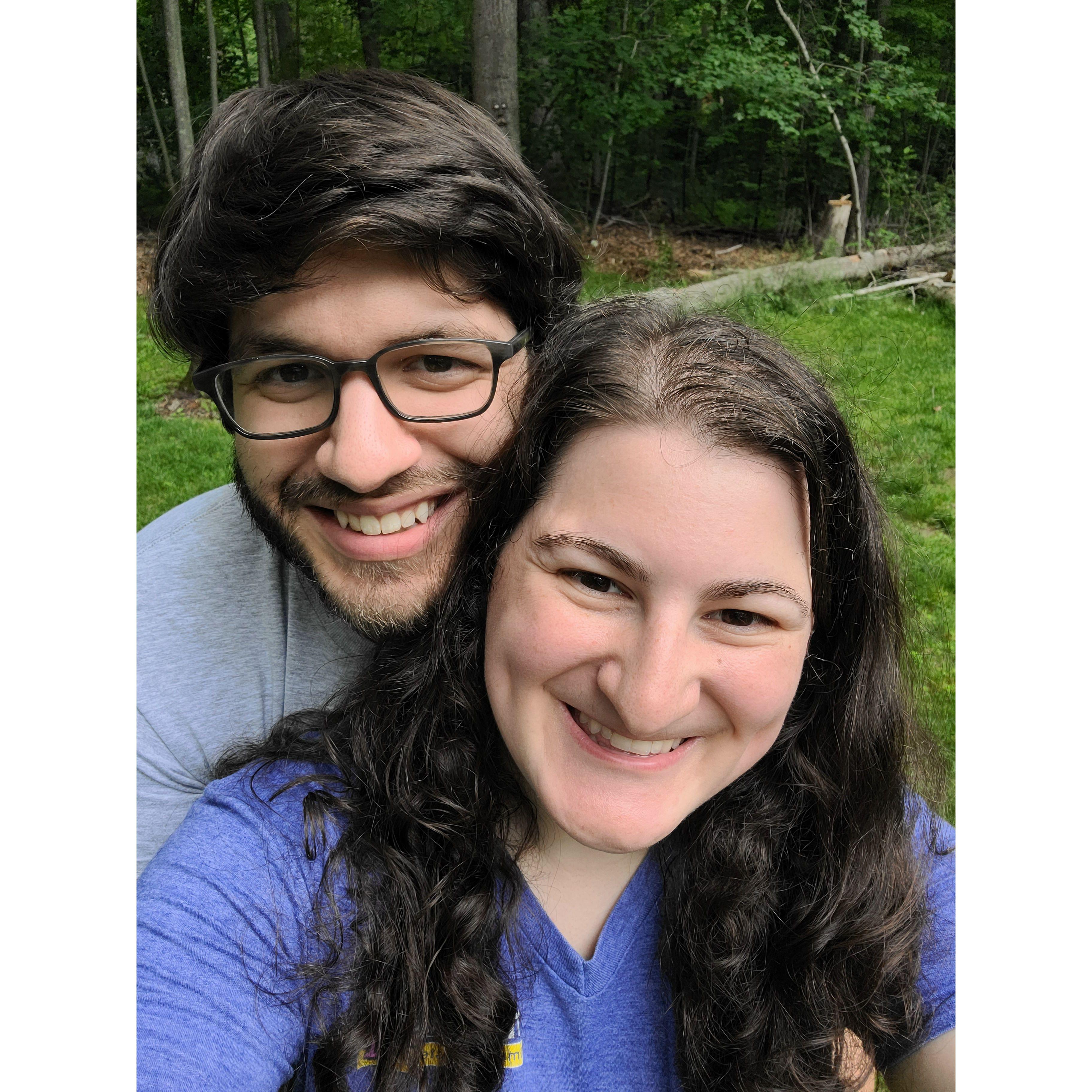 Our first picture together engaged.