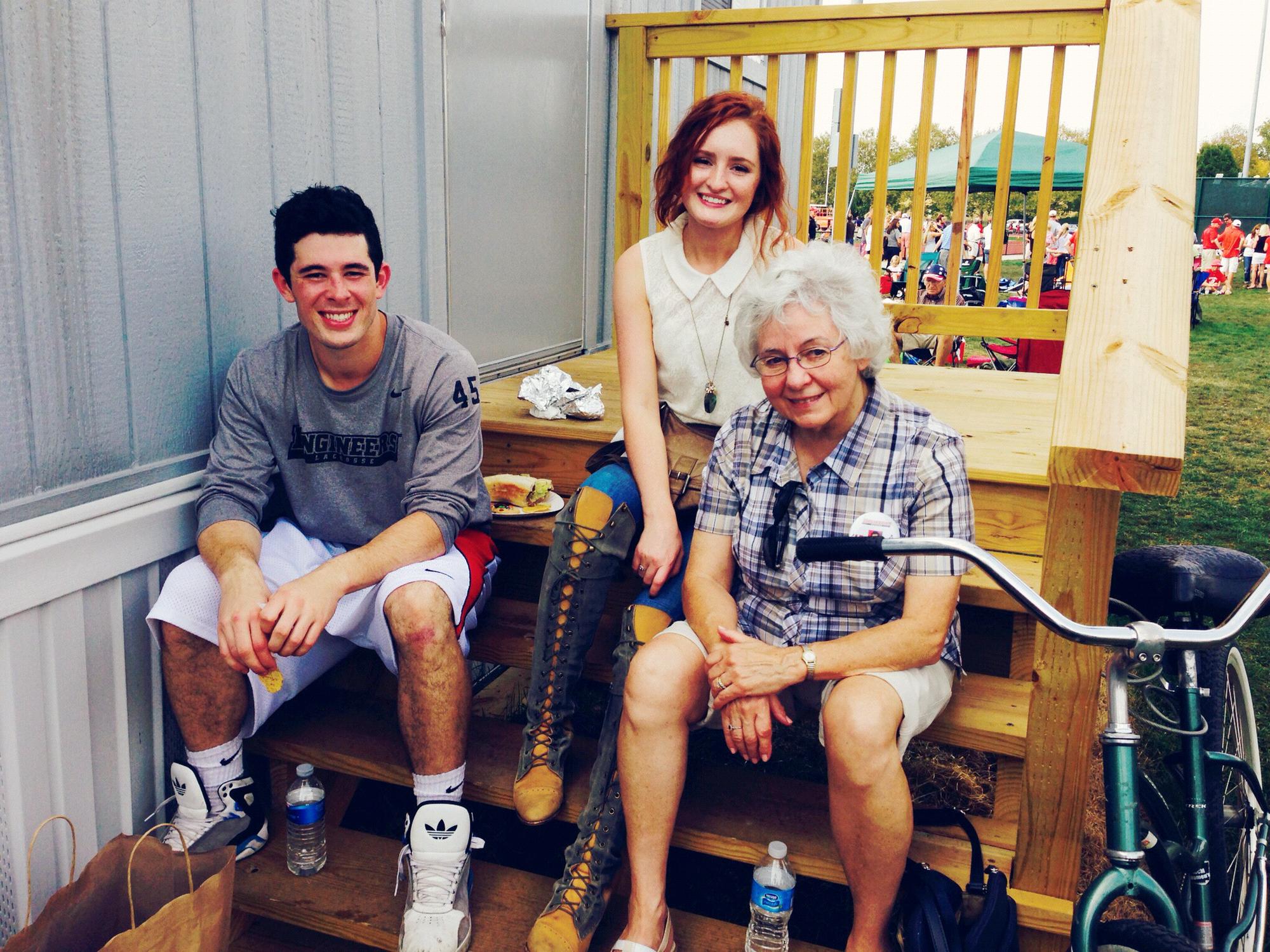 Our 1st photo taken together, with the woman who brought us together. (2013)