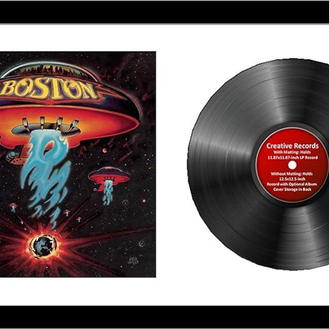Creative Picture Frames 16" x 30" Music Frame with White Matting Displays Album Cover Sleeve with 33 Vinyl LP