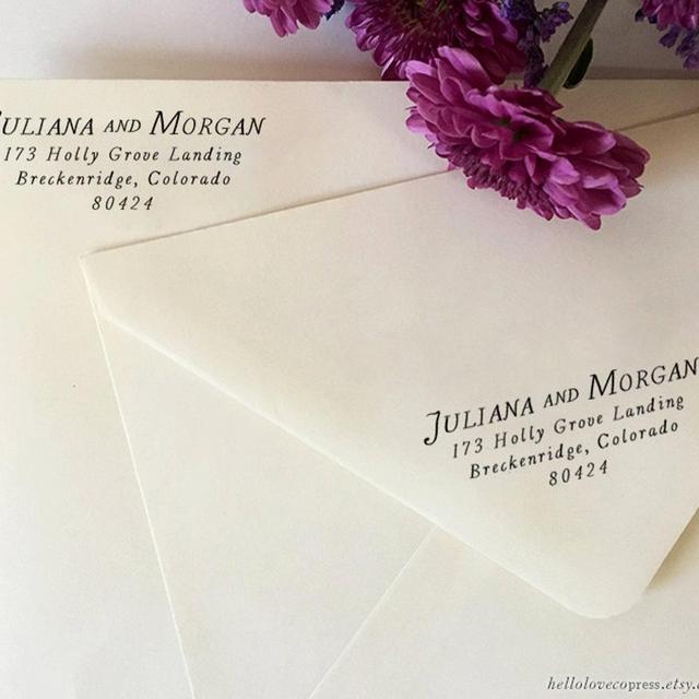 Return Address Stamp, Self Inking Return Address Stamp, Personalized Address Stamp, Wooden Stamp, Wedding Rubber Stamp, Housewarming Gift
