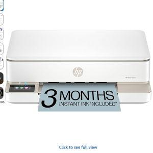HP Envy 6155e Wireless All-in-One Color Inkjet Printer, Portobello, Print, scan, copy, Duplex printing Best-for-home, 3 month Instant Ink trial included, AI-enabled (714L5A)