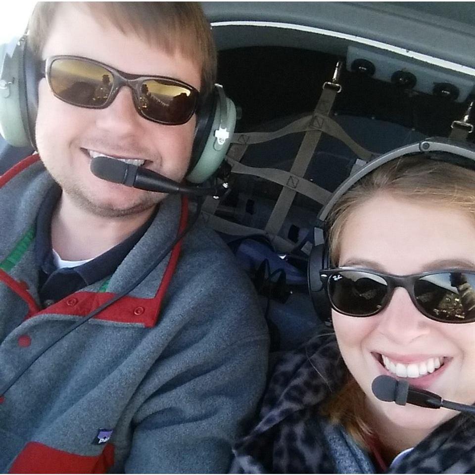I believe this was the first time we ever flew together! Two of our favorite things, flying and each other!