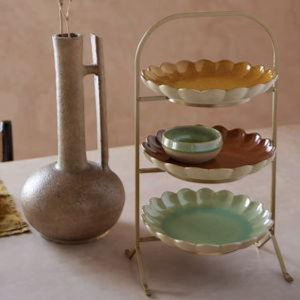 2 Appetizer Plates Holder Marrakesh