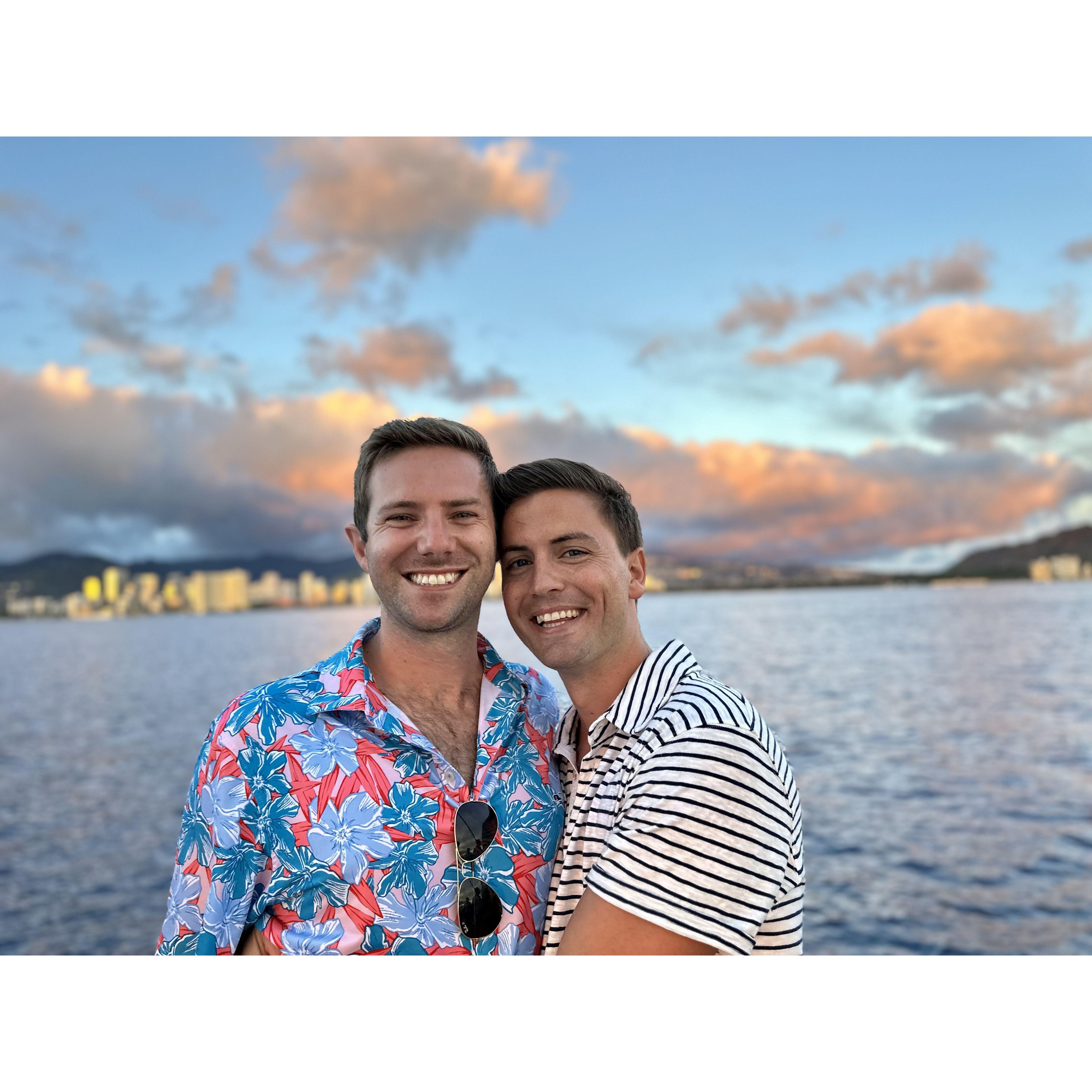 Celebrating friends love in Oahu, Hawaii!