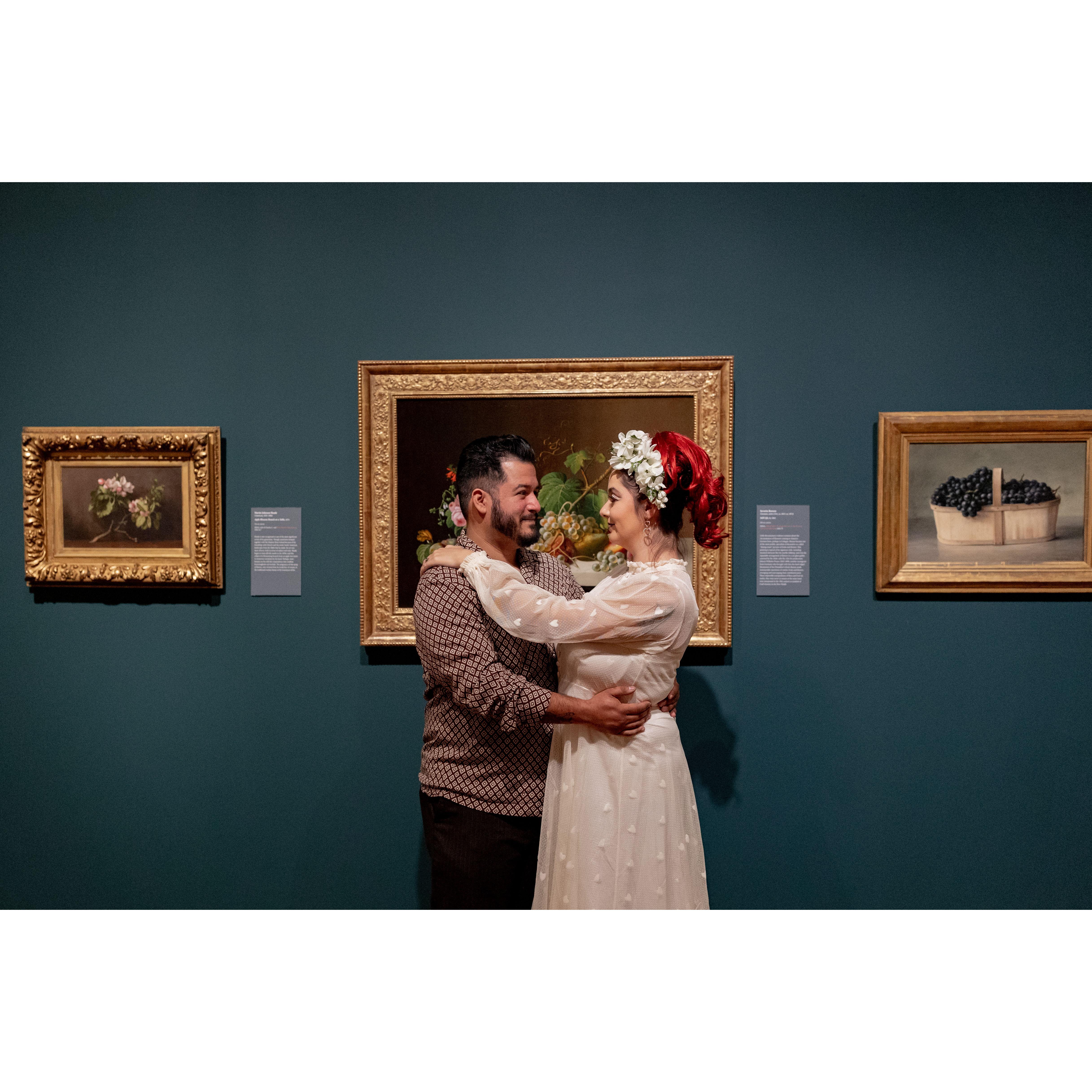 From our engagement photo shoot at the Santa Barbara Museum of Art.