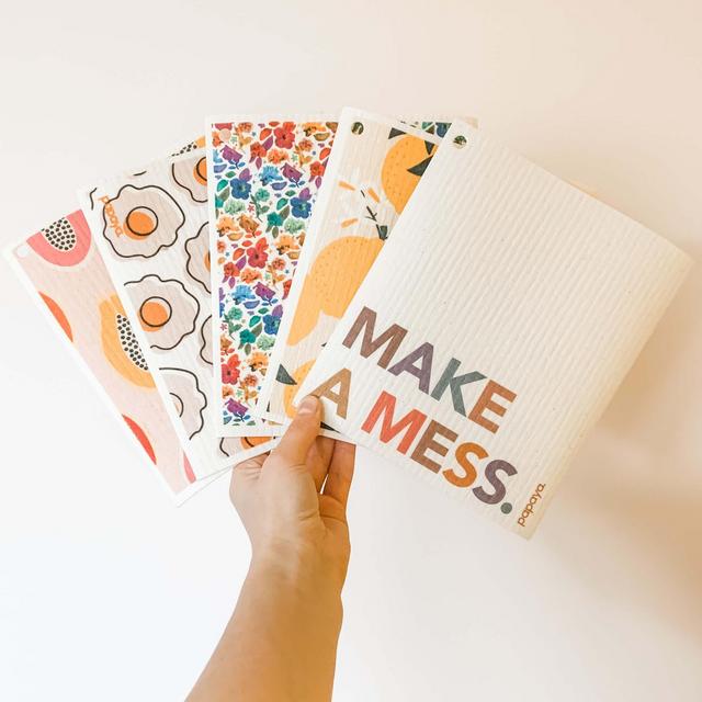 Papaya Resusable Paper Towels - 4-pack - Golden Hour