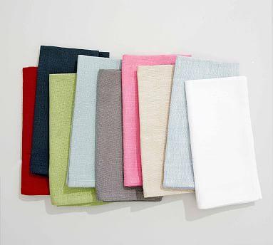 Pottery Barn Organic Cotton Casual Napkins, Set of 4, Chambray