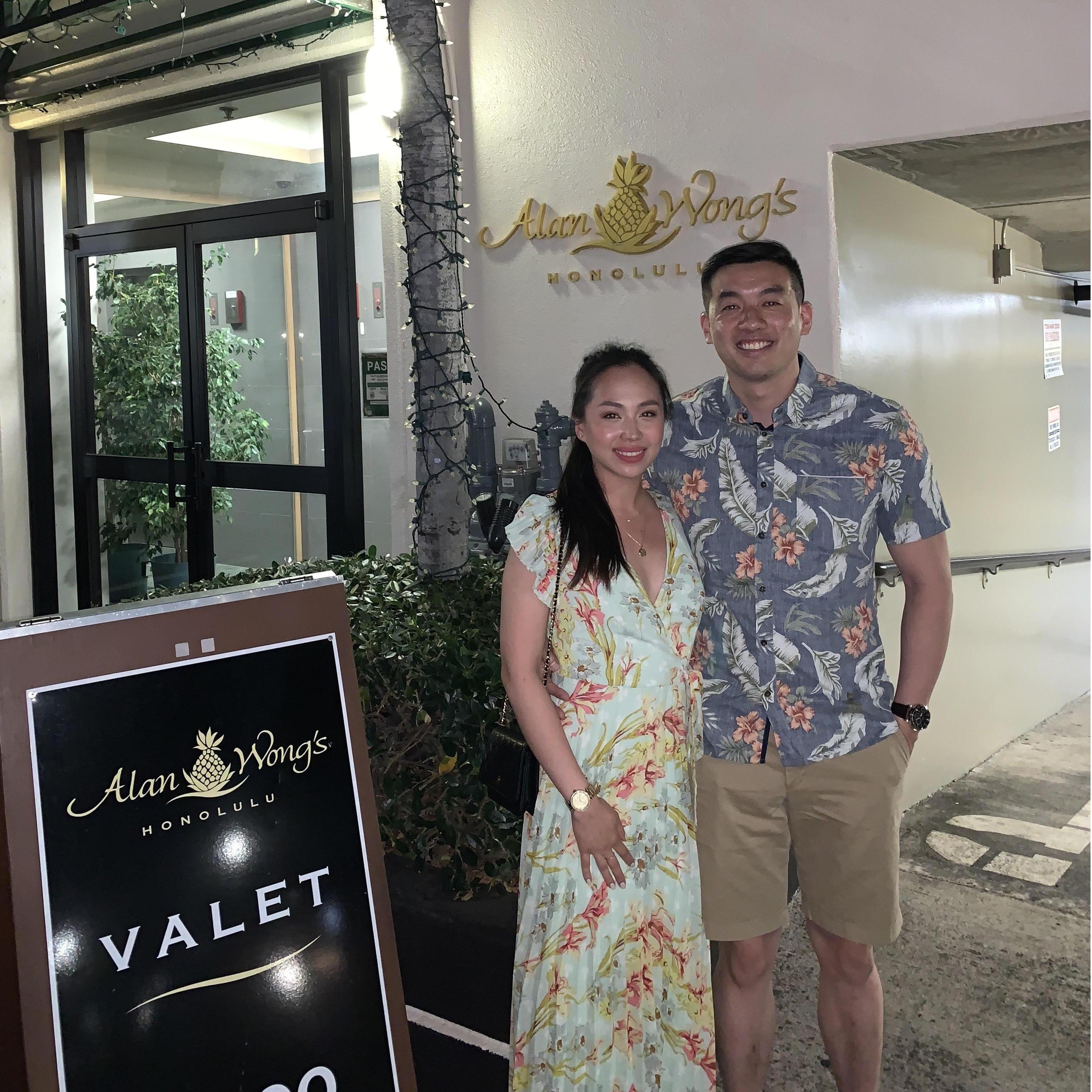 Our first dinner as an engaged couple!